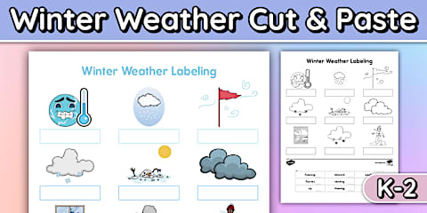 Extreme Weather Word Search for K-2nd Grade