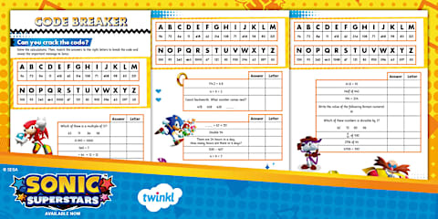 F-2 Emoji Crack the Secret Code Maths Activity Pack
