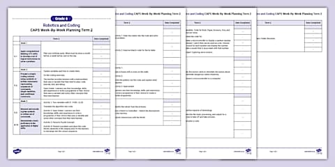 Robotics and Coding - Grade 7 CAPS Week-By-Week Planning Term 1