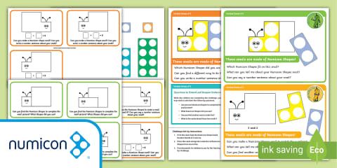 Numicon Shape Robot Number Bonds of 5 Activity
