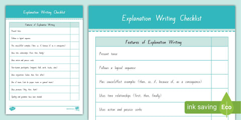 Level 3 Writing - Explanation Planning Sheet