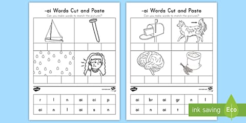 -ai Digraphs Read and Reveal Worksheet