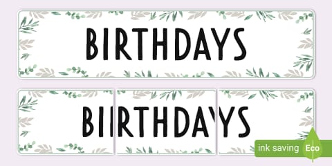 Muted Botanical Themed Acorn Birthday Display