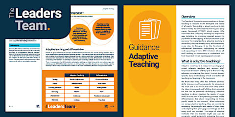 Quick Look: Adaptive Teaching and Quality First Teaching