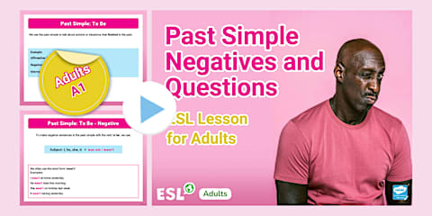 ESL Past Simple Regular and Irregular Verbs PowerPoint [Adults, A1-A2]