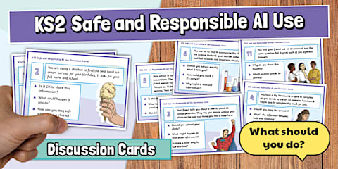 KS1 Safe and Responsible AI Use Discussion Cards