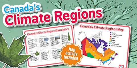 Canada's Physiographic Regions Map Differentiated Colouring Page