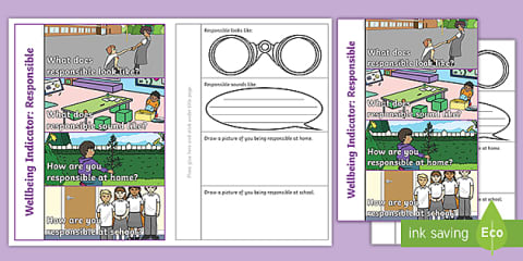 SHANARRI Wellbeing Indicator 'Responsible' Activity Ideas ELC