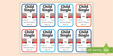 Bus Station Role Play Timetable