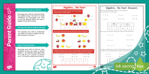 Evaluating Expressions Differentiated Activity Sheet