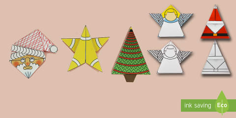 Grade 4 Maths - Term 3 - Simple 3D Christmas Fortune Teller Paper Craft ...