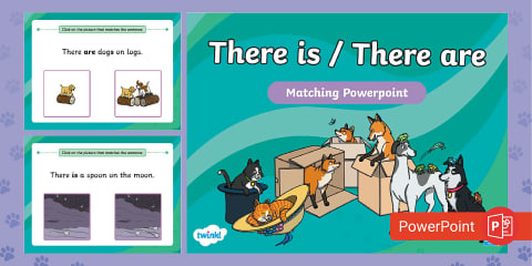 ESL There is, There are Powerpoint Lesson [Adults, A1-A2]