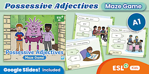 ESL Possessive Adjectives Worksheet [Kids, A1]