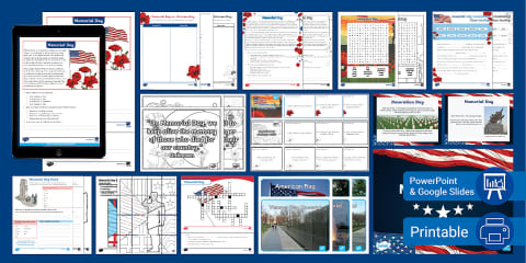 Memorial Day Activity Pack for 6th-8th Grade