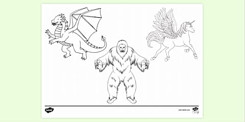 Finish the Mythical Creature Story Worksheet