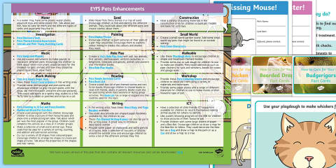 Pets Science Project EYFS Pets Science Experiments Resource Pack