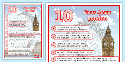 Fact File Example London London Fact Files Pack
