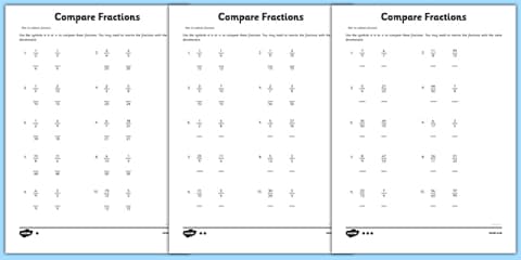 Yr 7 - 8 Maths Put Fractions on a Number Line Worksheet