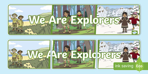 Explorers Banner Explorers Display Lettering