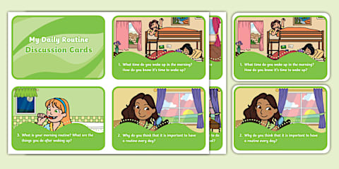 Daily Routine Matching Dominoes Game for Learners of EAL