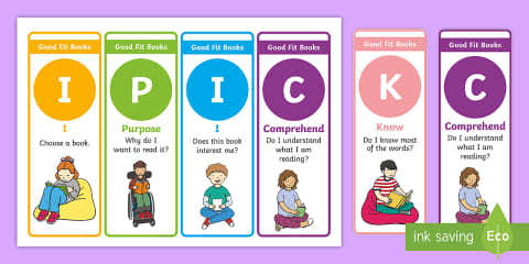 I PICK Good Fit Books Display Poster