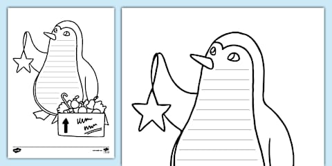 Penguin Writing Template