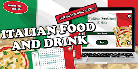 Picture Dictionary Food and Drinks Word Cards Pack Italian/English Dual ...