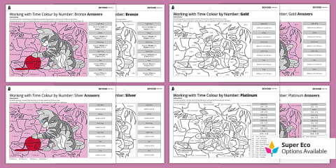 Working with Time Colour by Number Differentiated Activity Sheet
