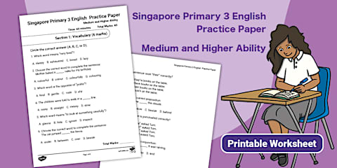 Singapore Primary 3 Math Practice Paper – Medium Ability