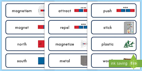 Magnetic Objects Sorting Cards
