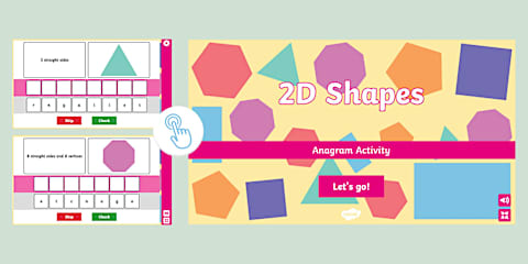 2D Shapes Interactive Bingo