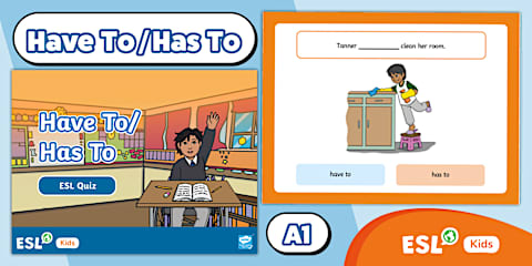 ESL Have To / Has To Worksheet [Kids, A2]