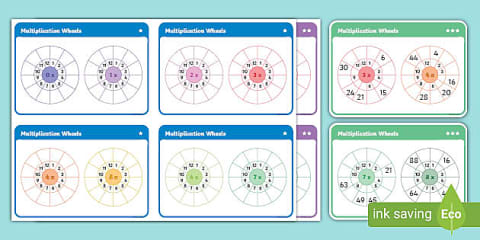 Multiplication and Division Wheels Maths Challenge Cards