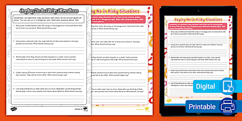 Strategies for Avoiding Negative Peer Pressure Poster for 3rd-5th Grade