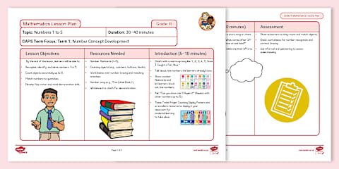Grade R English - Term 1- Handwriting - Worksheet: Letter and Number ...