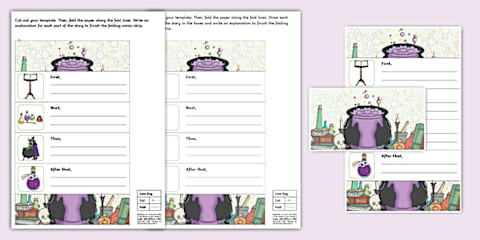 Potion Recipe Writing Cards Template