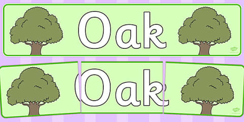 Oak Tree Themed Classroom Display Banner