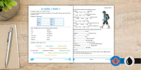 Activité de conjugaison : Le verbe avoir au présent