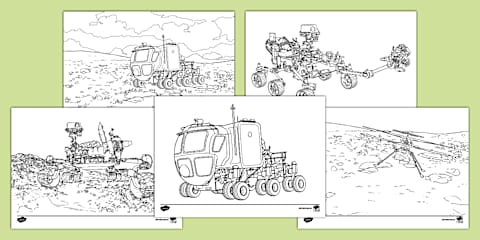 Design A Rover Worksheet Space Rovers Colouring Pages