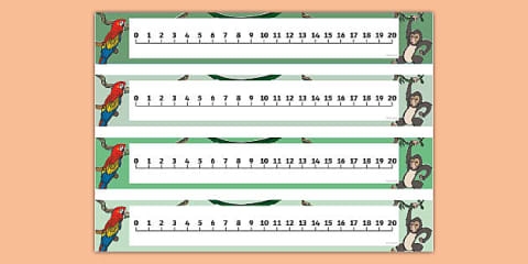 Space-Themed Number Line 0-20 Display Banner