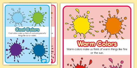 Warm and Cool Colours Sun and Moon Worksheet