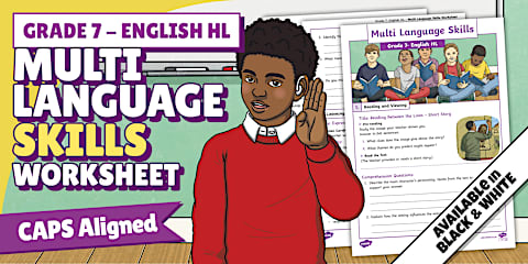 Grade 7 - English HL - Language and Structures - Bingo Game (CAPS Aligned)
