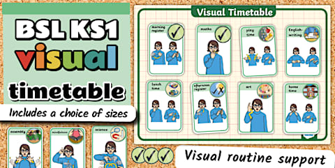 BSL KS2 Visual School Timetable