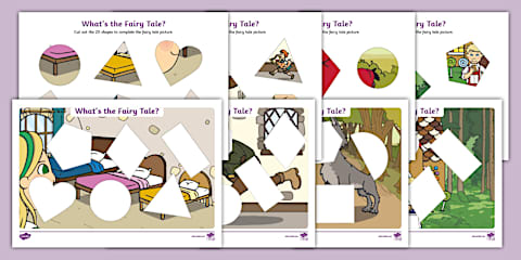 Design a Jack and the Beanstalk Scene Cutting Skills Activity