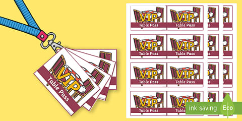 VIP Table Sign
