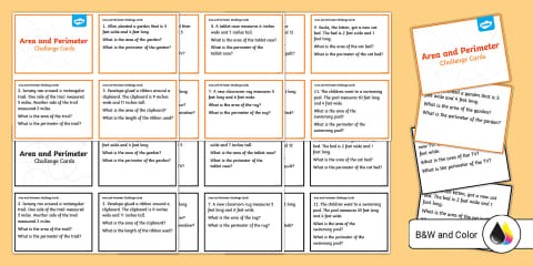 Third Grade Area and Perimeter Poster