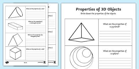 3D Objects Dyscalculia Friendly Taskcards