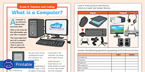 Grade R - Robotics and Coding - Term 2 - Digital Concepts Worksheet ...