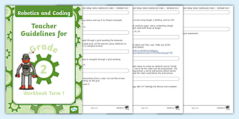 grade r robotics and coding term 2 robotics ... Teacher Grade 2 - Robotics and Coding - Term 4 - Workbook Guidelines ...
