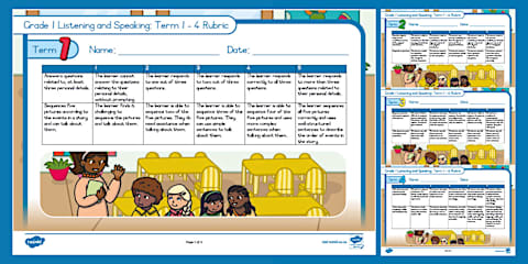 Year 1 Semester 1 Speaking and Listening Assessment